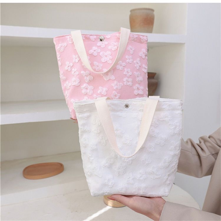 着物バッグ 桜花模様のやさしい手提げ