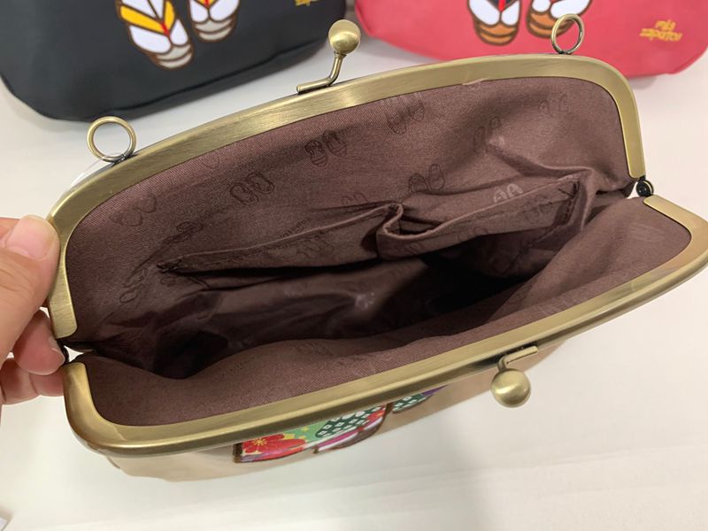着物バッグ 花園草履 がま口ショルダー