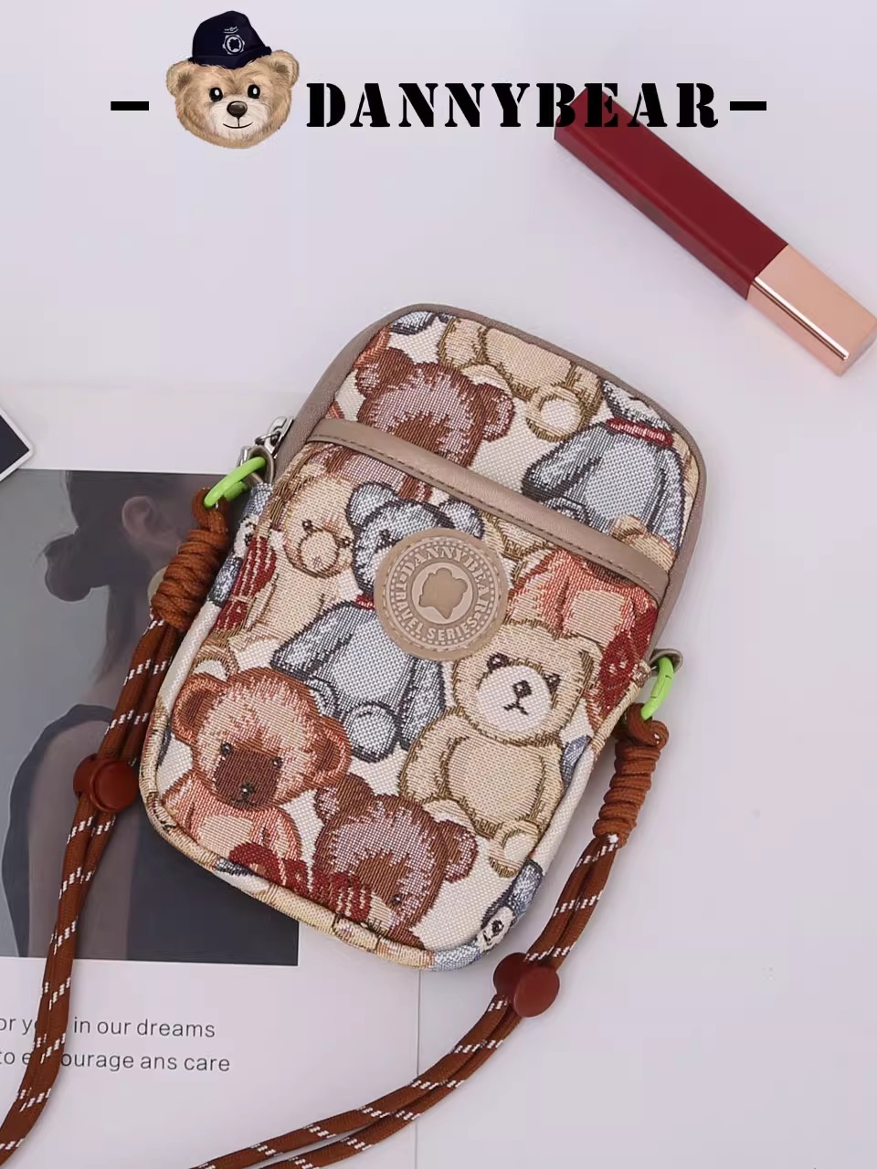 着物バッグ くまごころ ミニショルダー