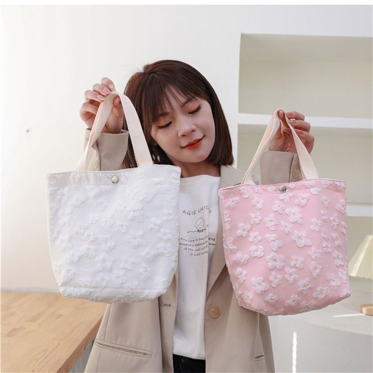 着物バッグ 桜花模様のやさしい手提げ