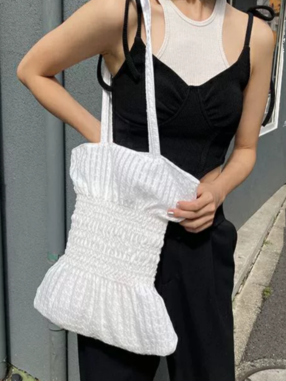 着物バッグ 花模様のしぼりトートバッグ