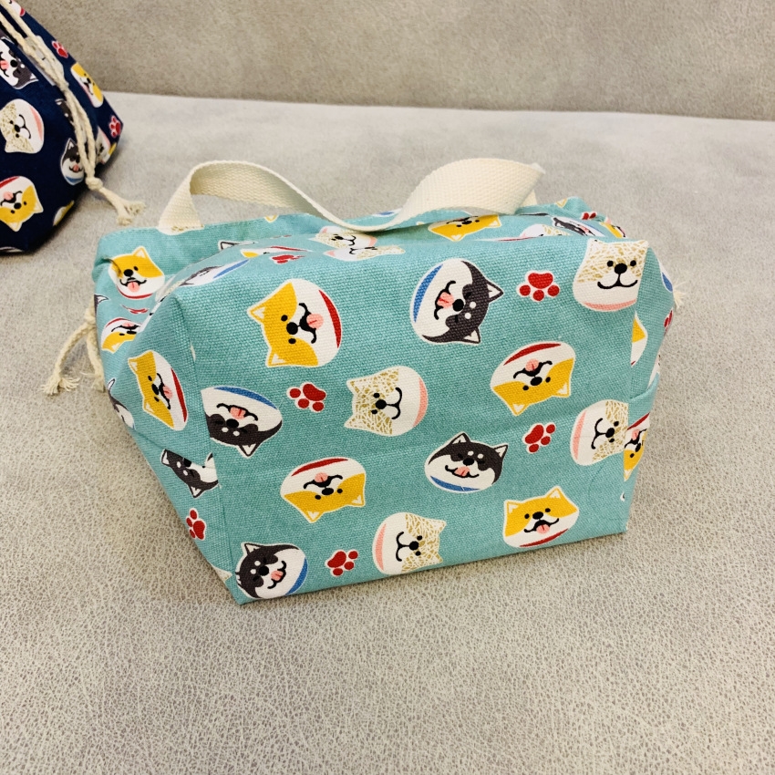 着物バッグ 動物柄巾着トートバッグ