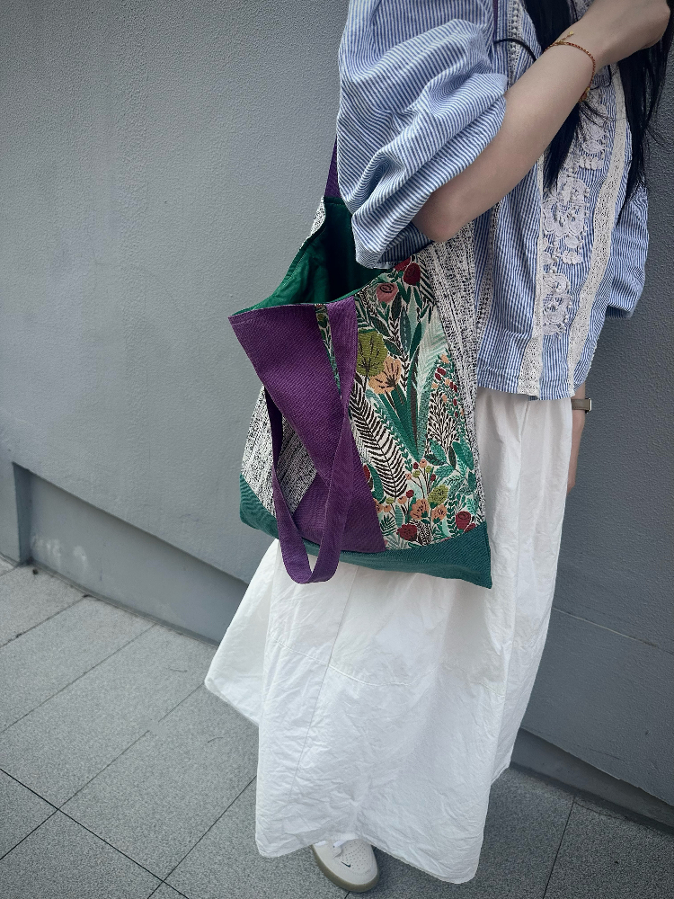着物バッグ 花園の調べ 和モダントート