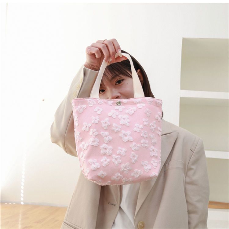 着物バッグ 桜花模様のやさしい手提げ