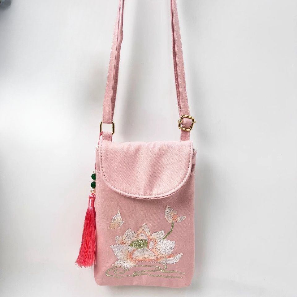 着物バッグ 花蝶舞う和風ミニショルダー