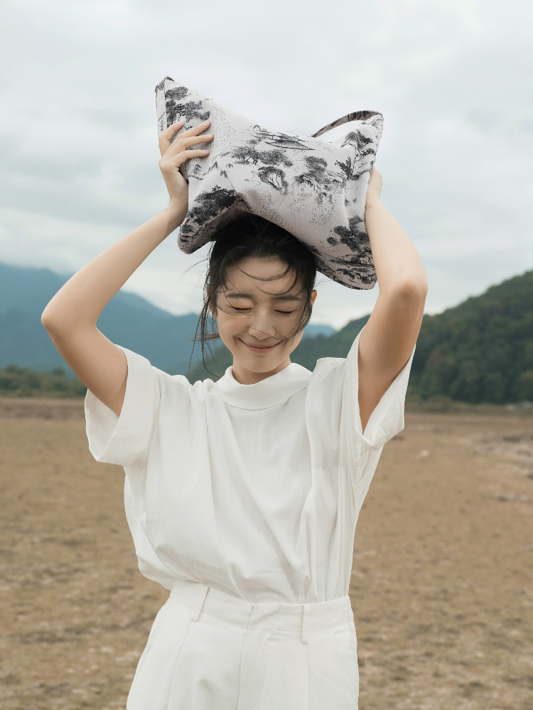 着物バッグ 水墨山水 風雅トートバッグ
