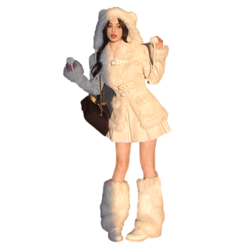 ギャルファッション ふわもこ姫系ダッフルコート