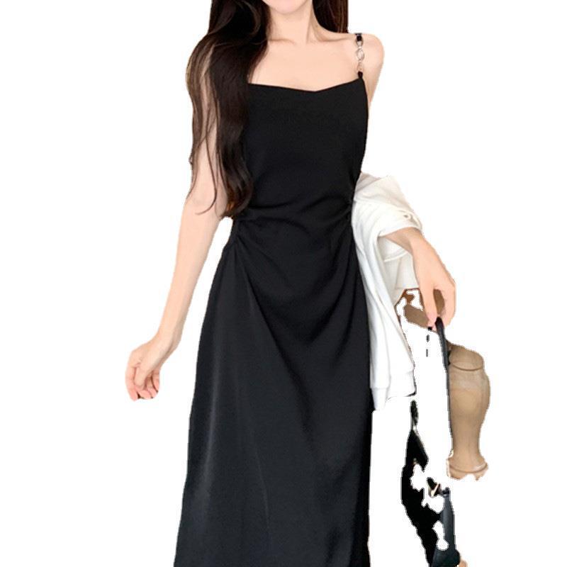 ギャルファッション シンプル美人キャミロングワンピース