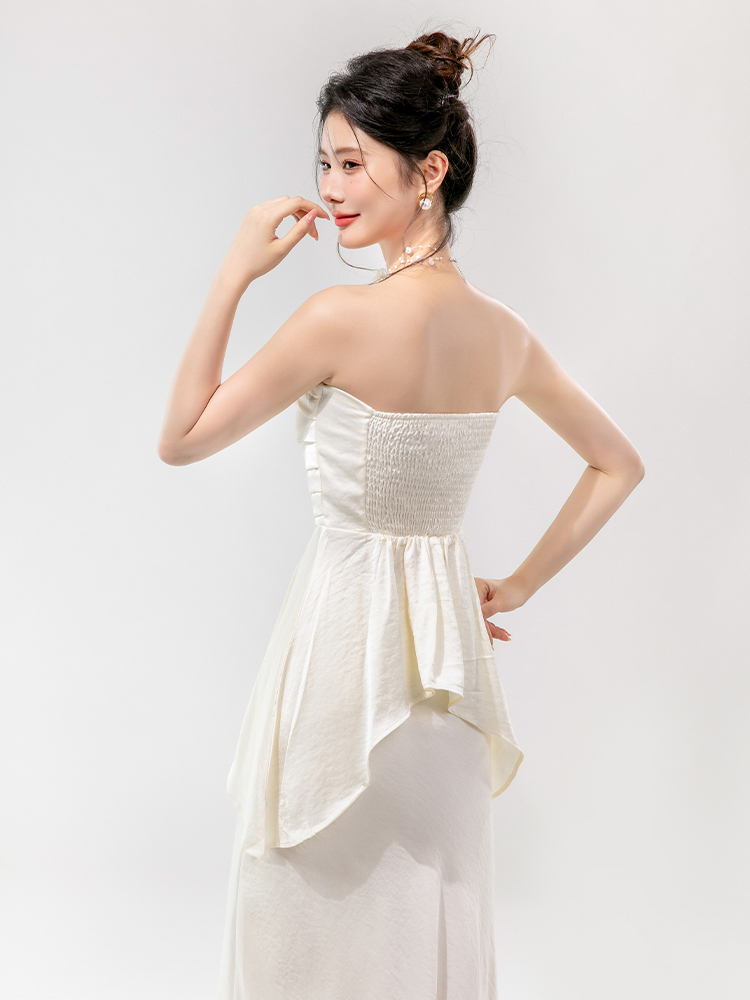 ギャルファッション セットアップ フリルペプラムドレスセットアップ
