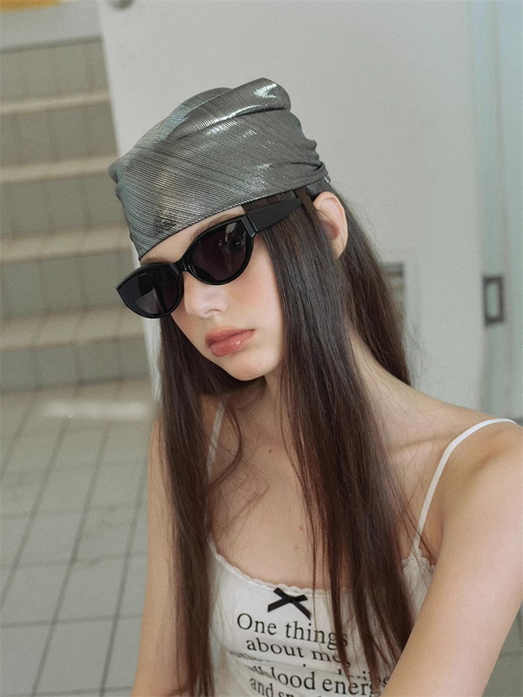 ギャルファッション ギャル系シルク風ターバン多機能ヘアバンド