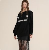 ギャルファッション スウェット 片肩あきワンショルダースウェット