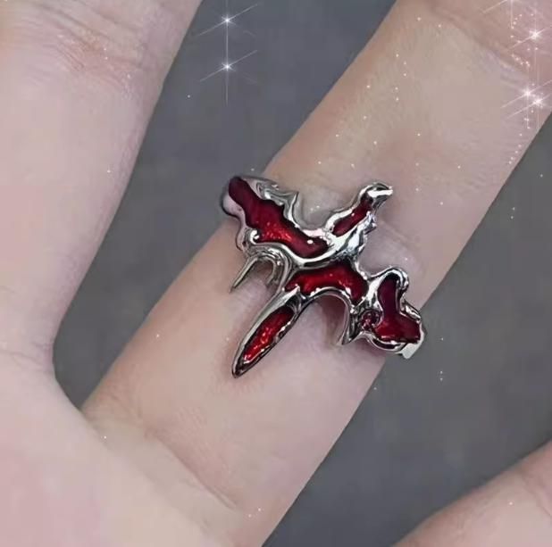 ギャルファッション 神秘の森の宝石指輪セット