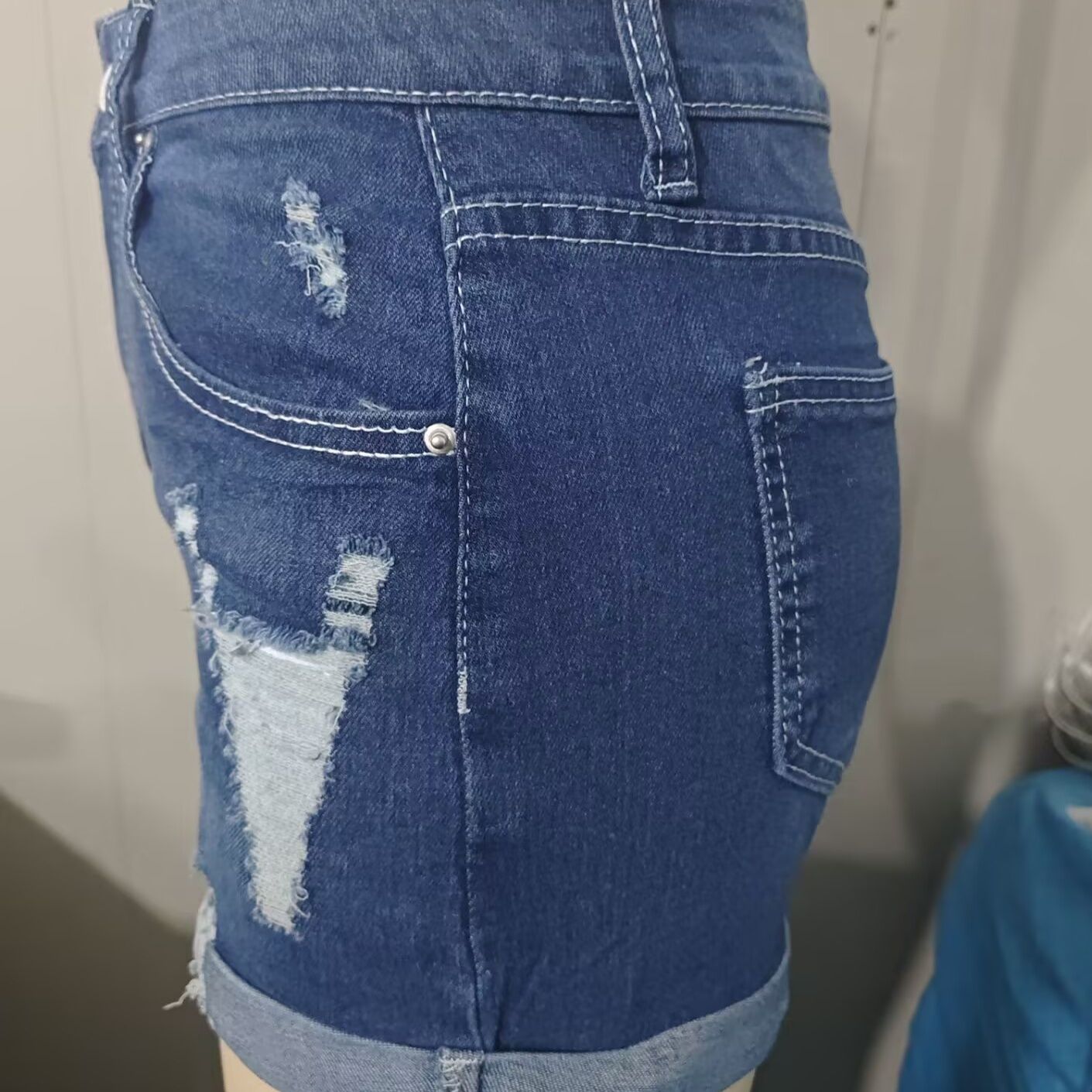ギャルファッション こだわりダメージデニムショートパンツ