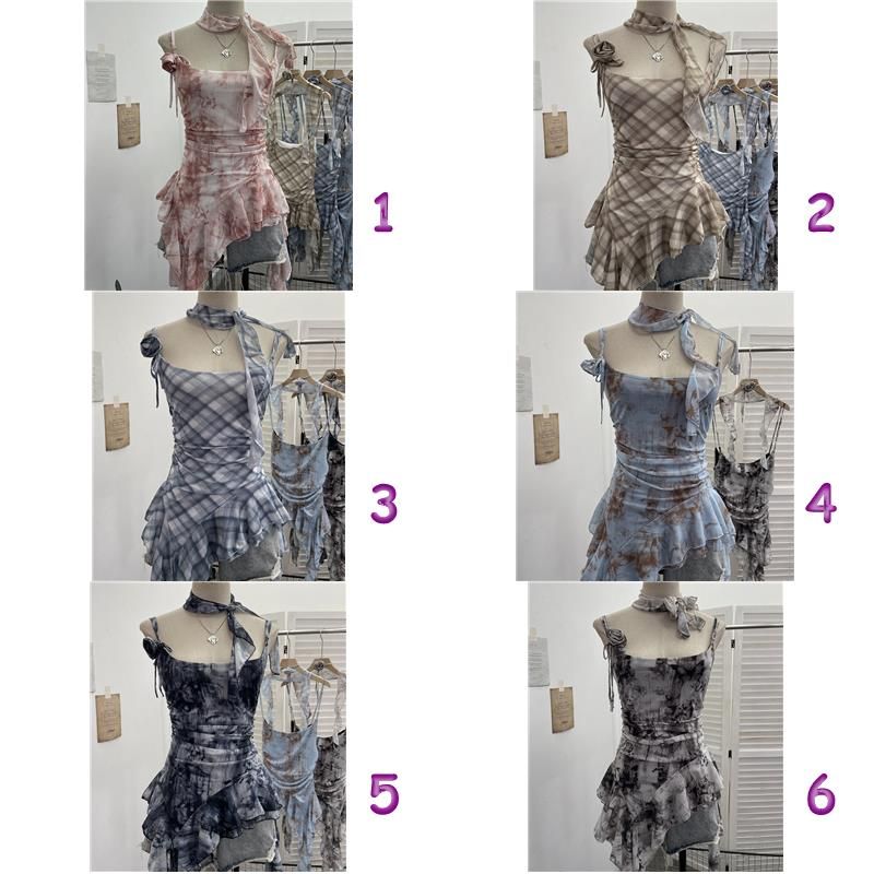 ギャルファッション チェック柄キャミソール レディース