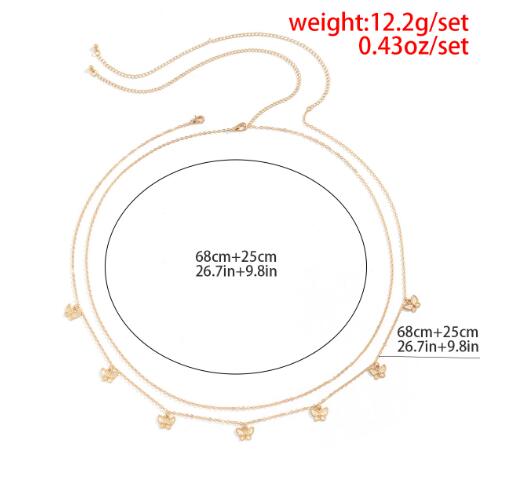 ギャルファッション 蝶モチーフウエストチェーン セクシーボディアクセサリー