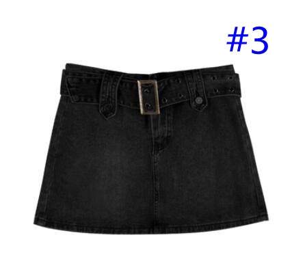 ギャルファッション ハイウエストデニムミニスカート