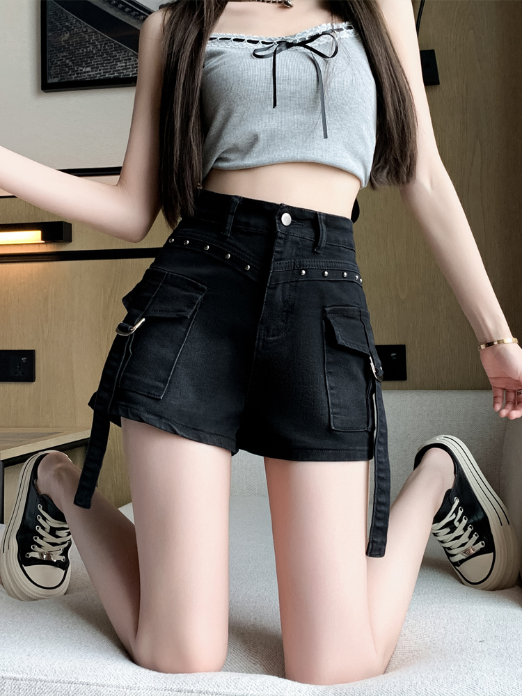 ギャルファッション ミリタリーポケット付きショートパンツ