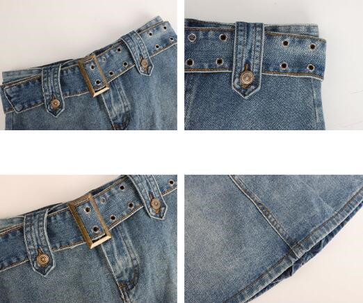 ギャルファッション ハイウエストデニムミニスカート