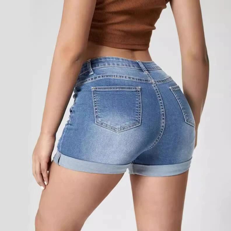 ギャルファッション こだわりダメージデニムショートパンツ