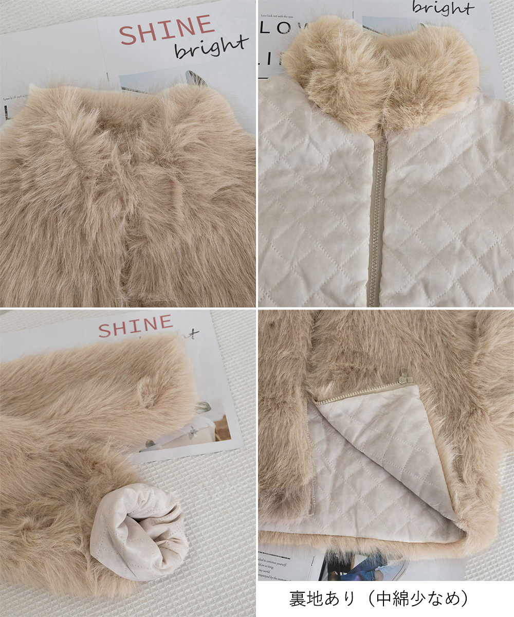 ギャルファッション ふわふわファージャケット冬物ボレロ アウター