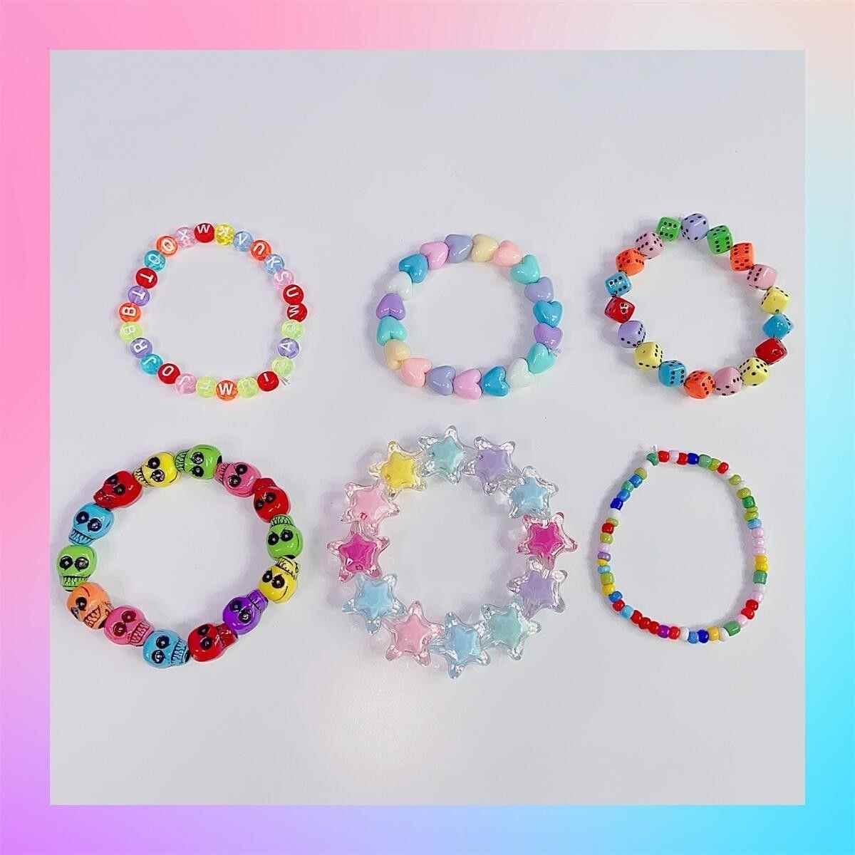 ギャルファッション ポップモチーフブレスレットセット