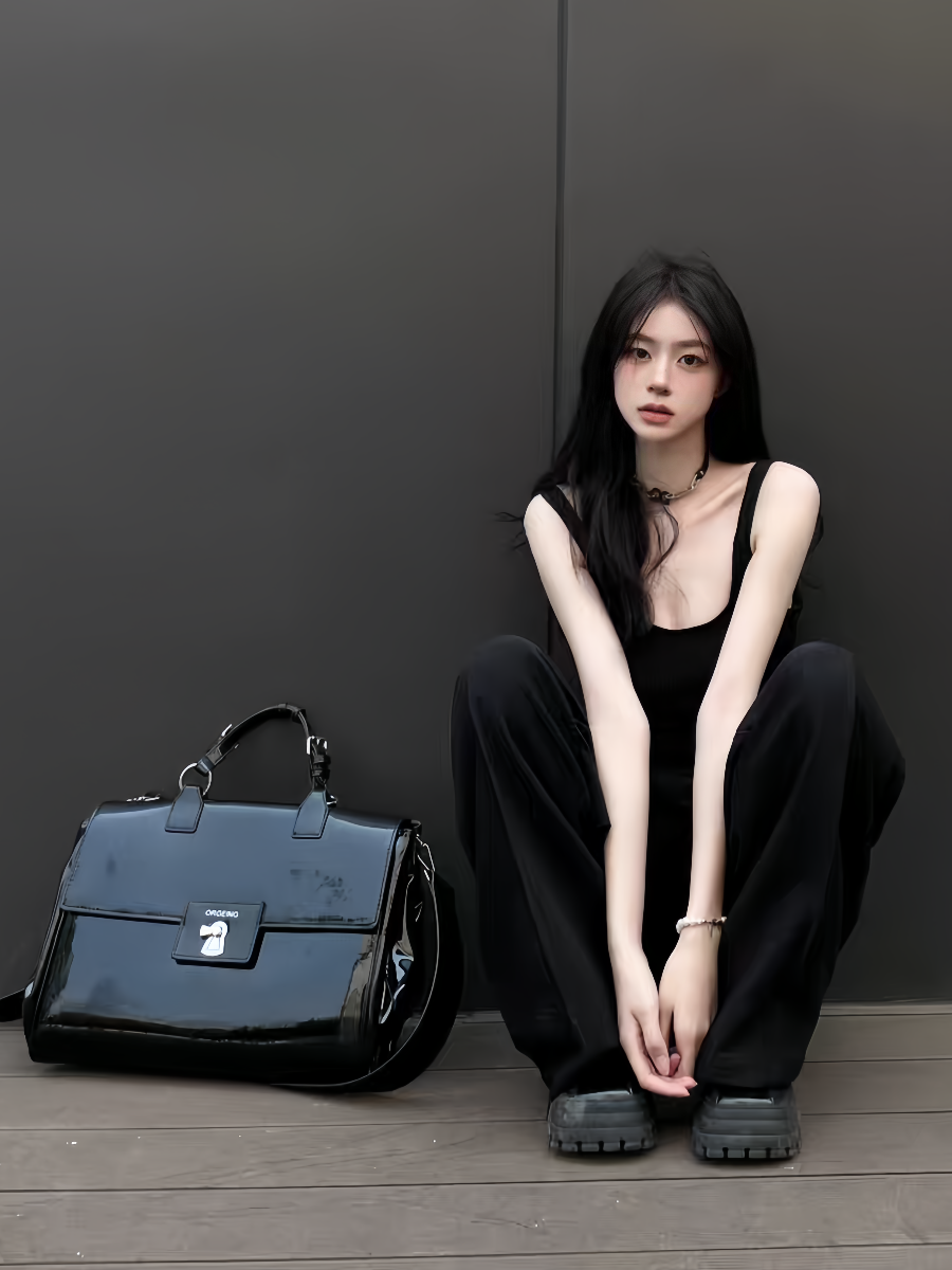 ギャルファッション 大人モードタンクトップワイドパンツセット