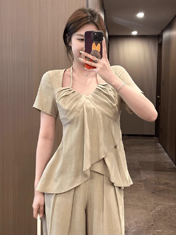 ギャルファッション セットアップ 優美フリルデザインセットアップ