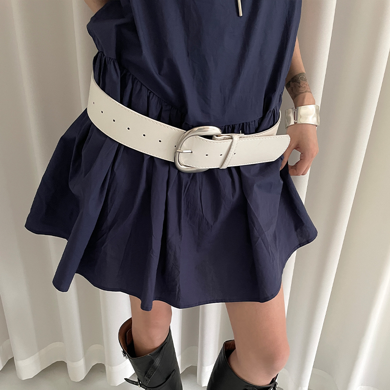 ギャルファッション ワイドバックルウエストベルト