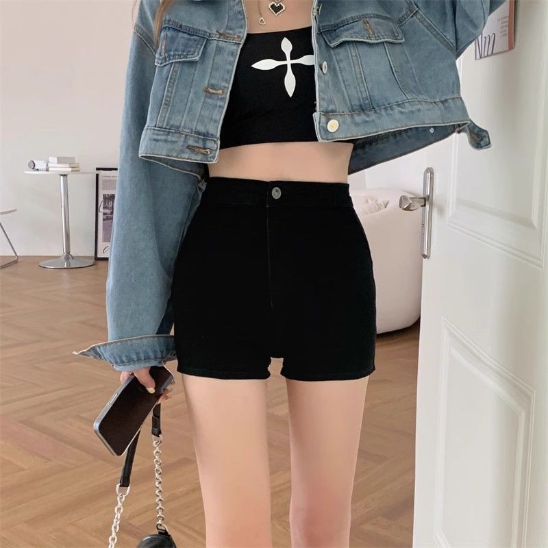 ギャルファッション ハイウエストショートパンツ