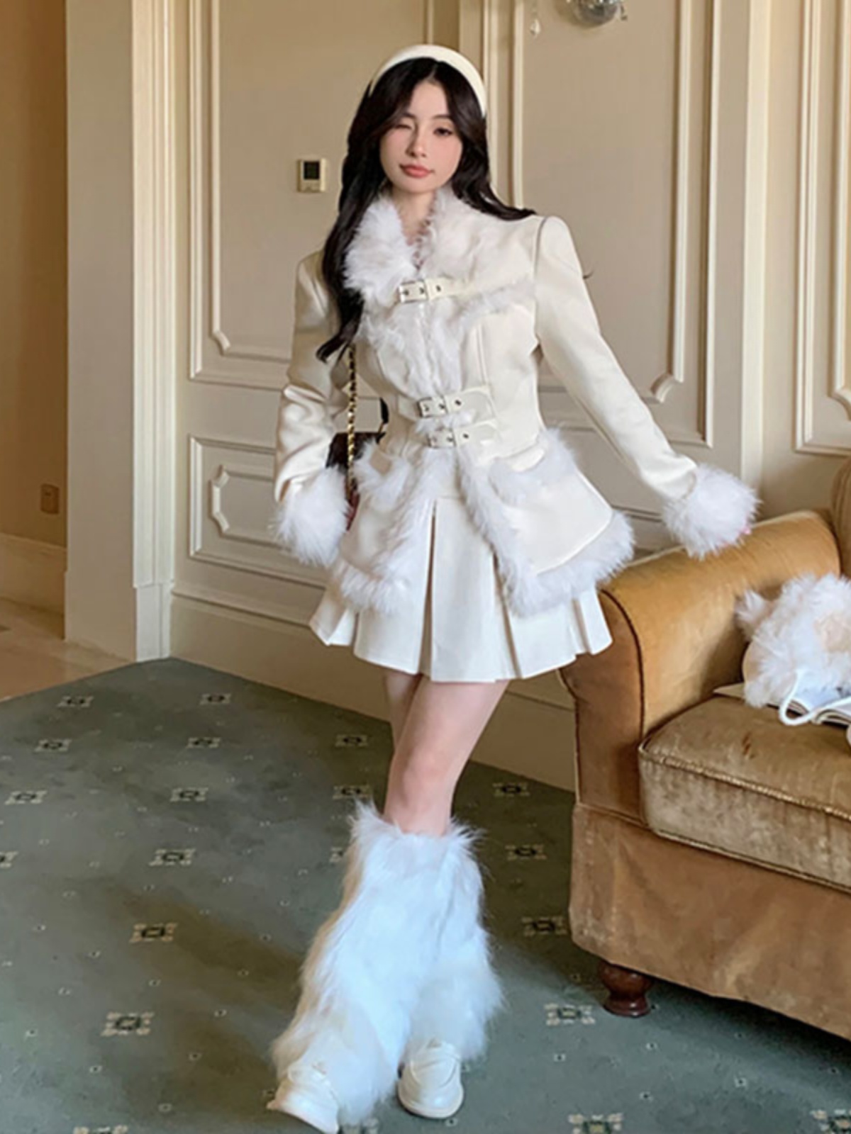 ギャルファッション ふわもこ姫系ダッフルコート