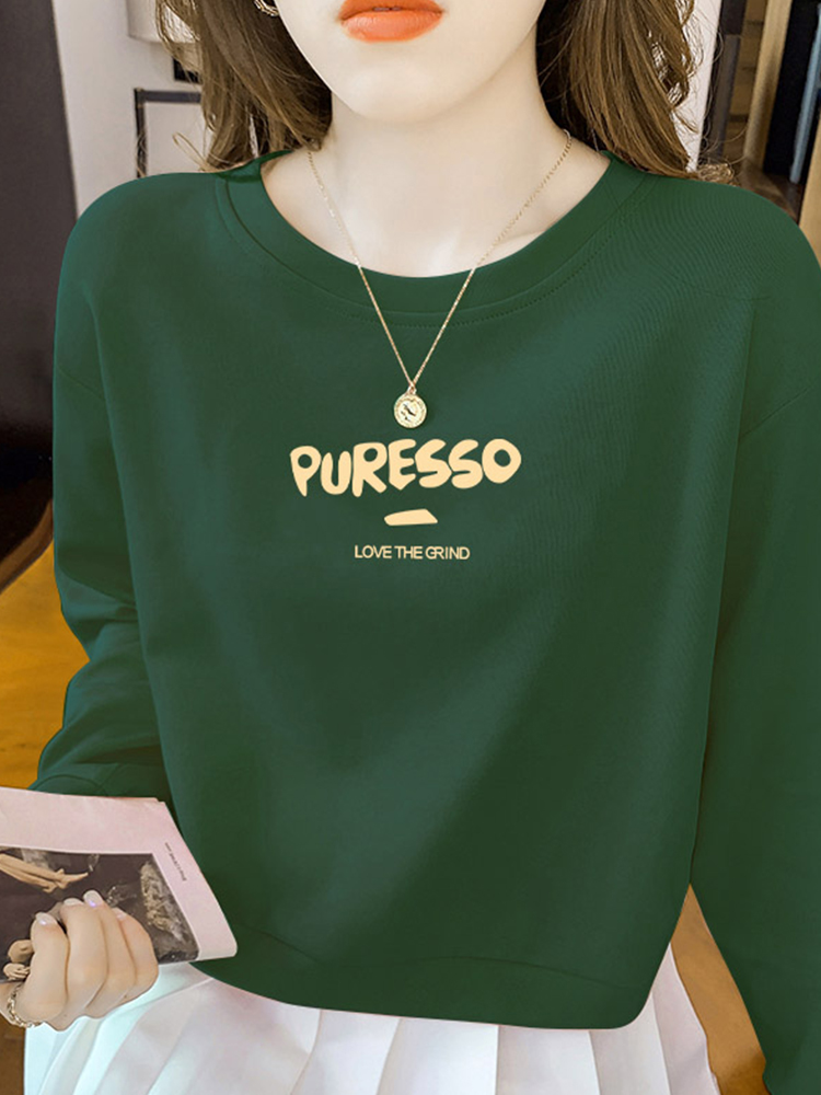 ギャルファッション メッセージロゴ入りスウェット