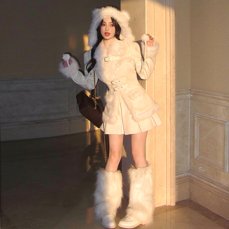 ギャルファッション ふわもこ姫系ダッフルコート