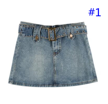 ギャルファッション ハイウエストデニムミニスカート