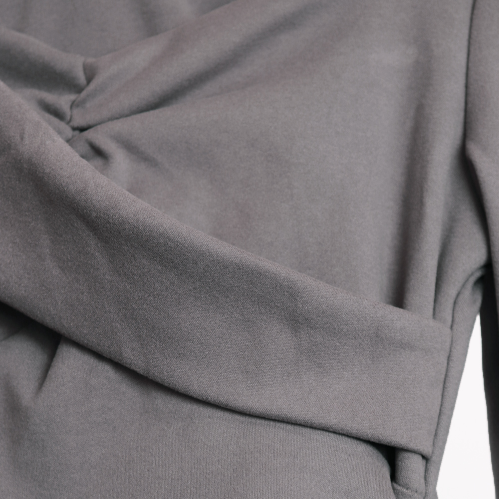 ギャルファッション クロスデザイン長袖タイトワンピース 2色展開