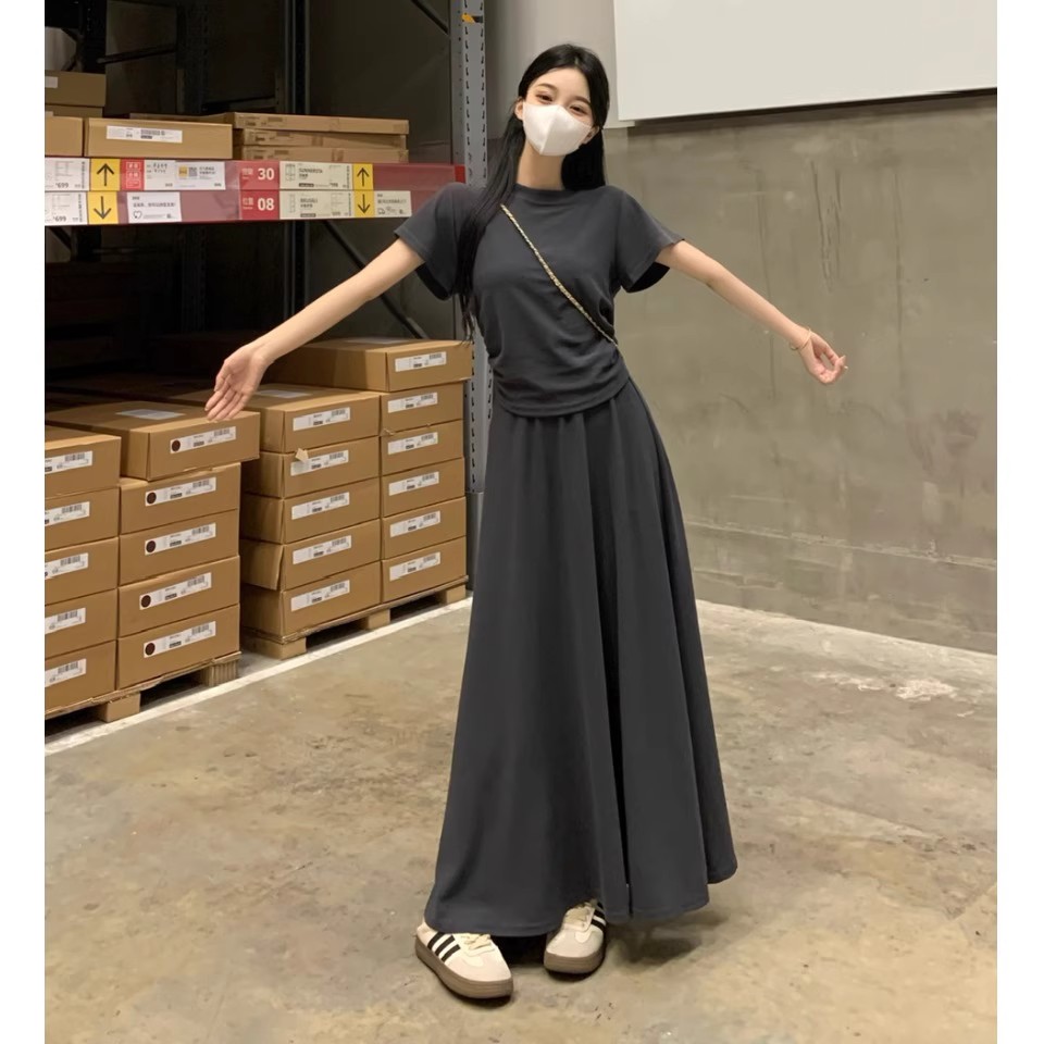ギャルファッション セットアップ ゆるシルエット マキシスカートセット