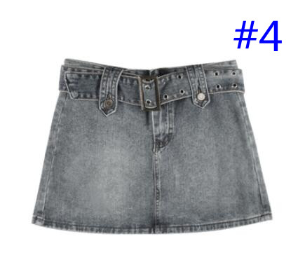 ギャルファッション ハイウエストデニムミニスカート