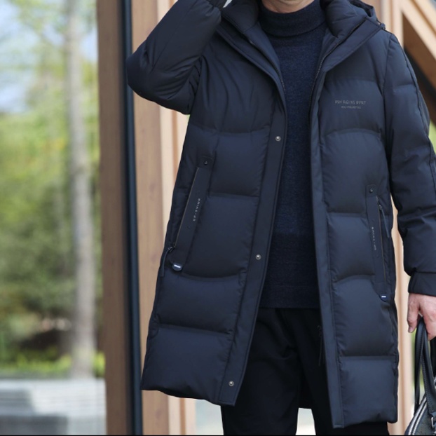 50代メンズファッション アウター 軽量ダウンロングコート