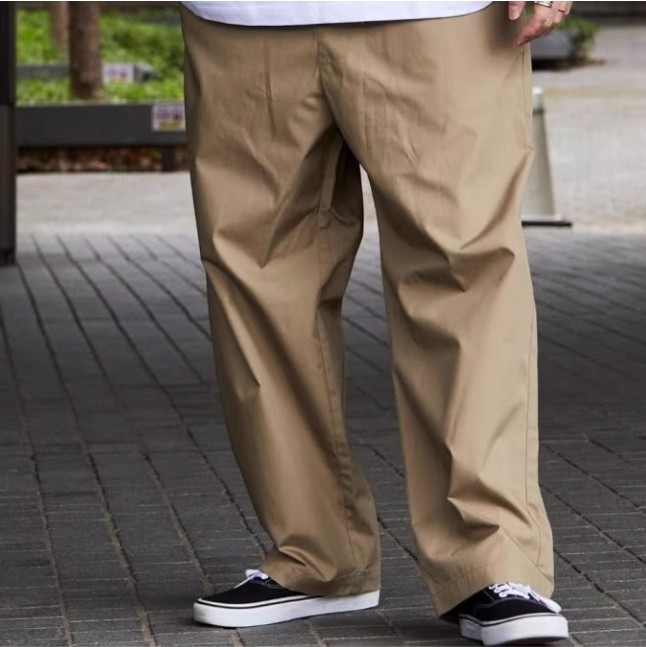 50代メンズファッション　パンツ/ズボン ワイドシルエット きれいめリラックスパンツ