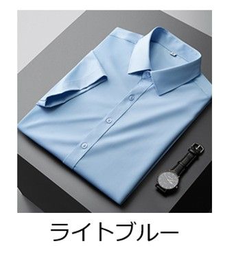 50代メンズファッション 　【上質シルエット半袖ワイシャツ】5カラータイプ