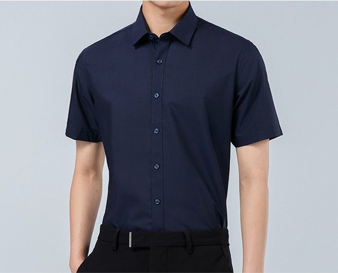 50代メンズファッション 　【上質シルエット半袖ワイシャツ】5カラータイプ