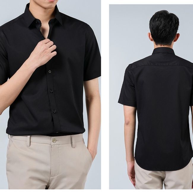 50代メンズファッション 　【上質シルエット半袖ワイシャツ】5カラータイプ