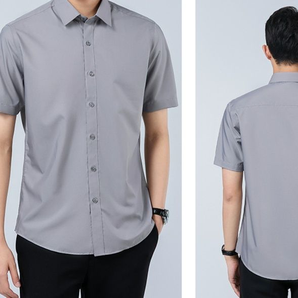 50代メンズファッション 　【上質シルエット半袖ワイシャツ】5カラータイプ