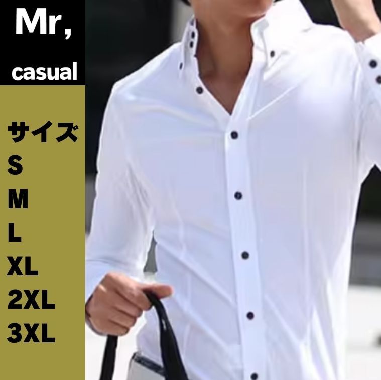 50代メンズファッション 上質 　ワンポイント・ボタンダウンシャツ