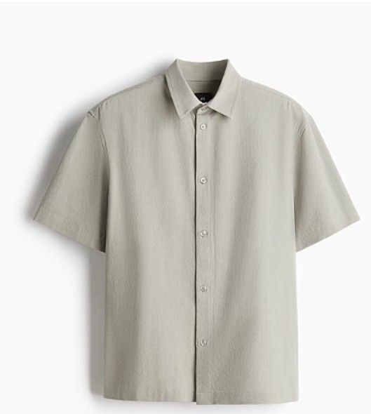50代メンズファッション 上質シンプル【半袖シャツ】ブラック/グレー