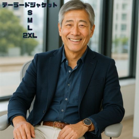 50代メンズファッション アウター しなやかリネン仕立て  【テーラードジャケット】　3カラー