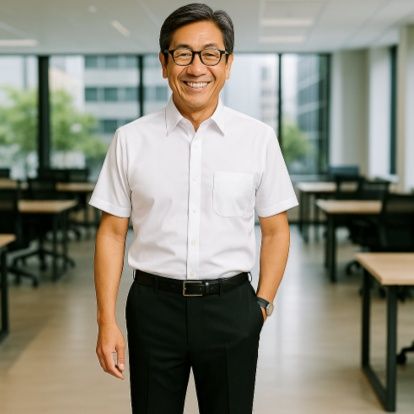50代メンズファッション 　【上質シルエット半袖ワイシャツ】5カラータイプ