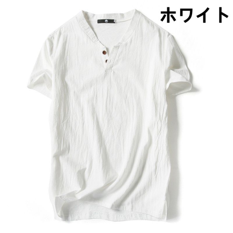 50代メンズファッション 大きいサイズ 【ヘンリーネック Tシャツ】５カラー