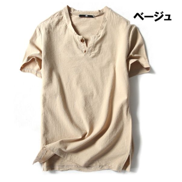 50代メンズファッション 大きいサイズ 【ヘンリーネック Tシャツ】５カラー