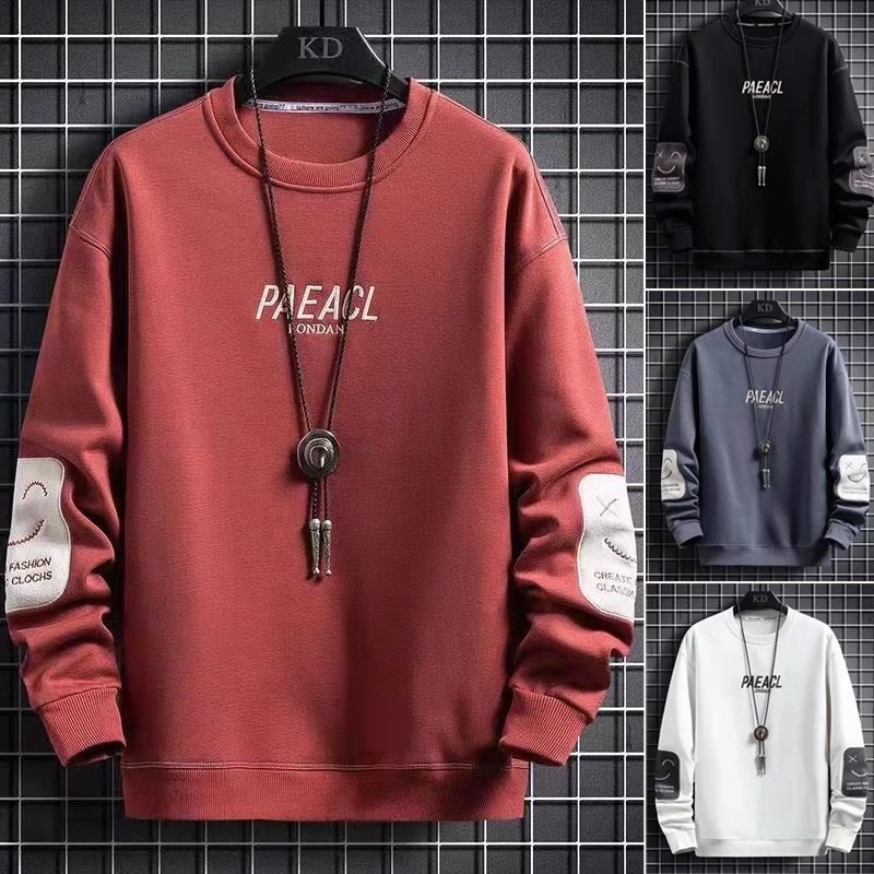 50代メンズファッション トップス カジュアル上品 ロゴ入りスウェット