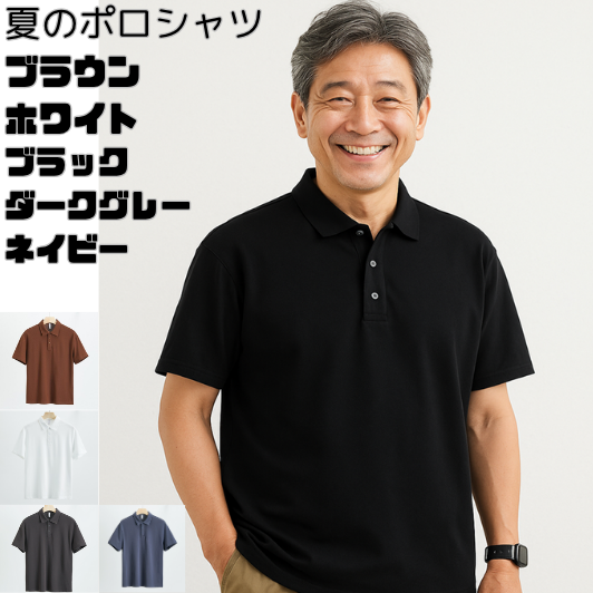 50代メンズファッション 上質素材使用 【ポロシャツ】 5カラー「きちんと見えて、気負わない。上質で差がつく、大人のポロ。」
